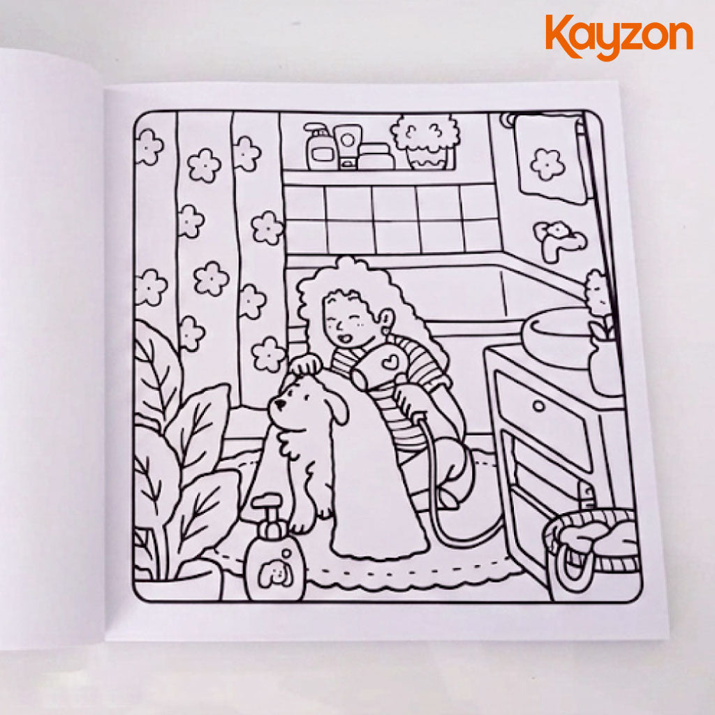 Livre de Coloriage "GIRL MOMENTS" – 50 Pages de Créativité