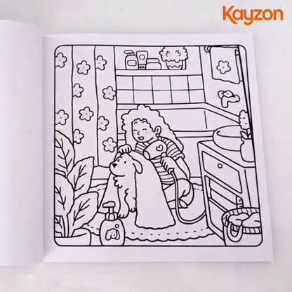 Livre de Coloriage "GIRL MOMENTS" – 50 Pages de Créativité