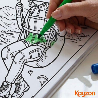 Livre de Coloriage "GIRL MOMENTS" – 50 Pages de Créativité